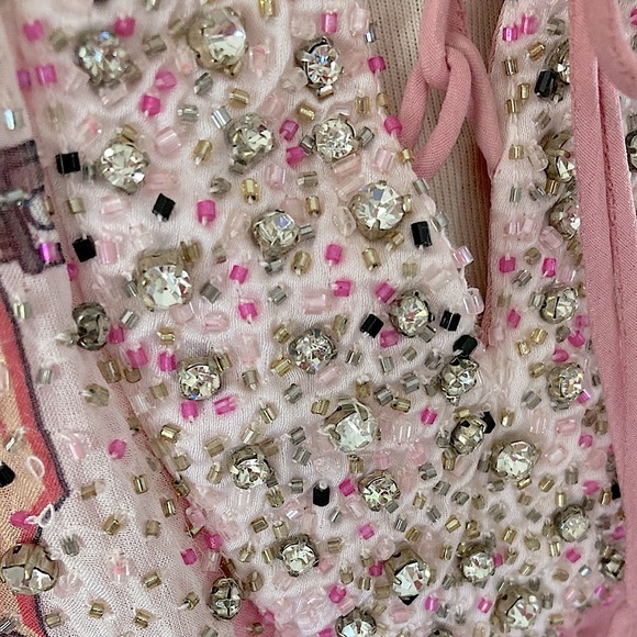 KAFTAN QUEEN pale pink beaded and jewel encrusted Kaftan - Picture 7 of 16